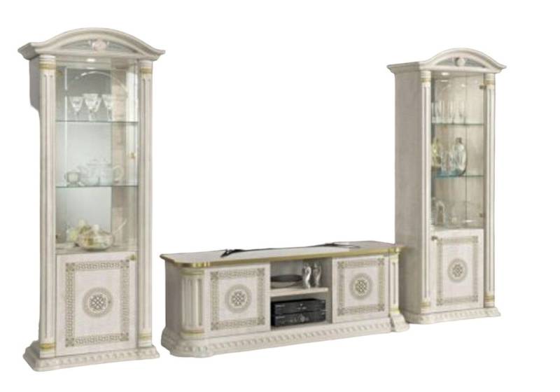 JVmoebel Wohnzimmer-Set, RTV Vitrine Sideboard Fernseh Kommode Schrank Gruppe XXL Set 3tlg. von JVmoebel