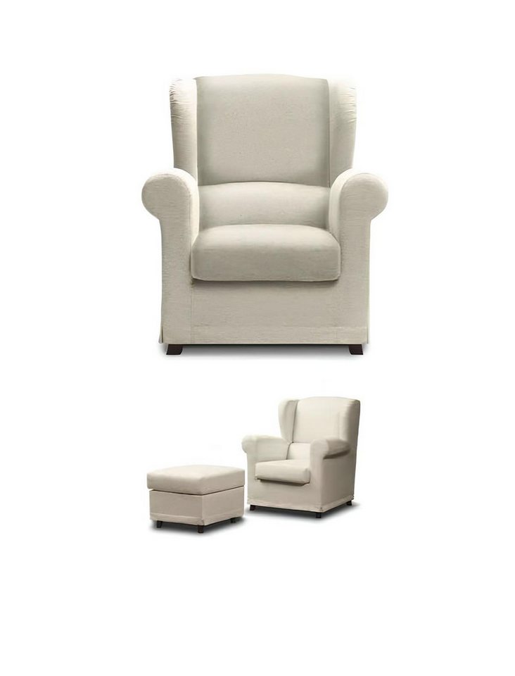 JVmoebel Wohnzimmer-Set Bequemer Sessel mit Hocker - Lounge Relax Polsterstuhl, Made in Europa JVmoebel Wohnzimmer-Set Bequemer Sessel mit Hocker - Lounge Relax Polsterstuhl, Made in Europa von JVmoebel