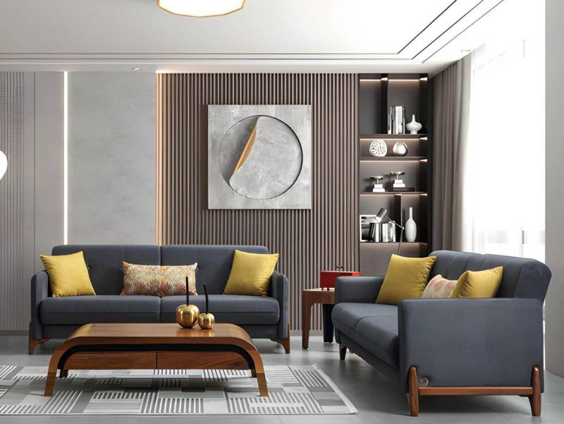 JVmoebel Polstergarnitur Couch 2x Sofa 3 Sitzer Design Polster Modern Textil Stoff Schlafsofas, (2-tlg., 2x 3-Sitzer Sofa), Made in Europa von JVmoebel