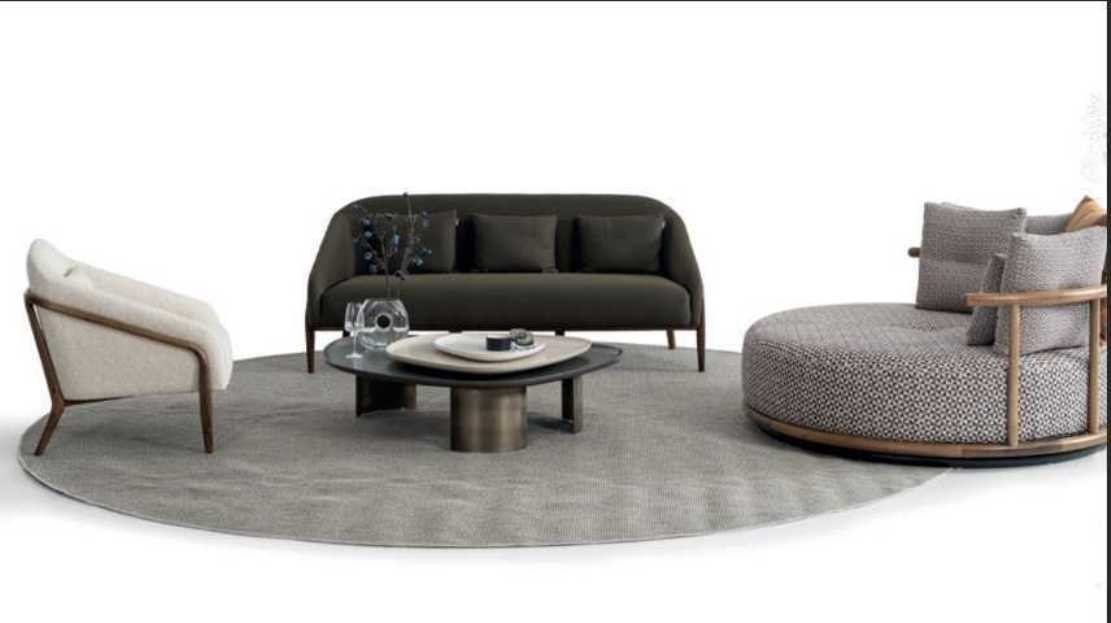 JVmoebel Wohnzimmer-Set Designen Wohnzimmer Set 2x Sofa mit Sessel Luxus Möbel, (3-St., Sofa, Sessel x2), Made in Europa von JVmoebel