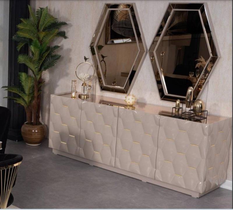 JVmoebel Sideboard Elegantes Sideboard mit Spiegel und 3-teiligem Konsolentisch, Made in Europa von JVmoebel