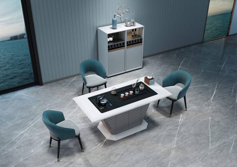 JVmoebel Wohnzimmer-Set Esszimmer-Set: Esstisch und Vitrinenschrank modern JVmoebel Wohnzimmer-Set Esszimmer-Set: Esstisch und Vitrinenschrank modern von JVmoebel