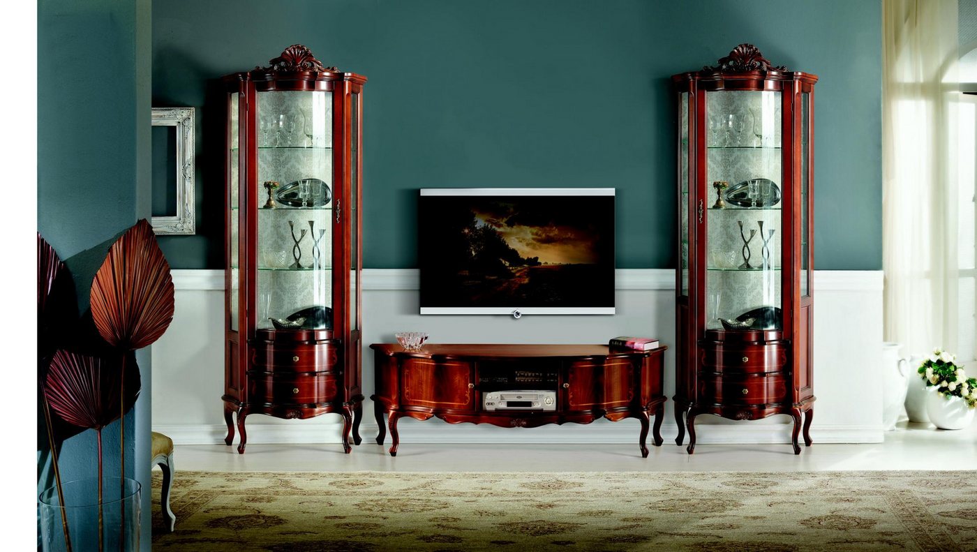 JVmoebel Wohnwand Italienische Designer Vitrine im Barockstil für das Wohnzimmer, Made in Europa JVmoebel Wohnwand Italienische Designer Vitrine im Barockstil für das Wohnzimmer, Made in Europa von JVmoebel