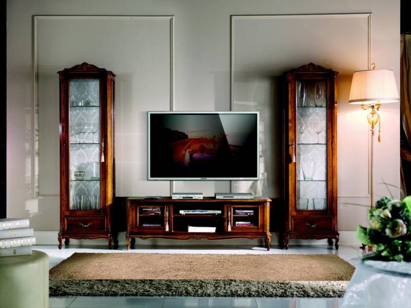 JVmoebel Wohnzimmer-Set Italienische Wohnwand 3-teilig mit 2 Vitrinen für Wohnzimmer, Made in Europa JVmoebel Wohnzimmer-Set Italienische Wohnwand 3-teilig mit 2 Vitrinen für Wohnzimmer, Made in Europa von JVmoebel