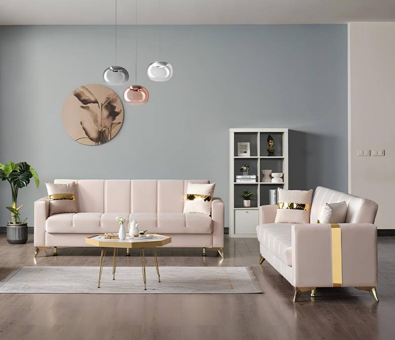 JVmoebel Polstergarnitur Komplett Set Sofagarnitur 3 + 2 Sitzer Design Sofa Couch, (2-tlg., 2tlg Wohnzimmer Set(Sofa 3 Sitzer+Sofa 2 Sitzer), Made in Europa von JVmoebel