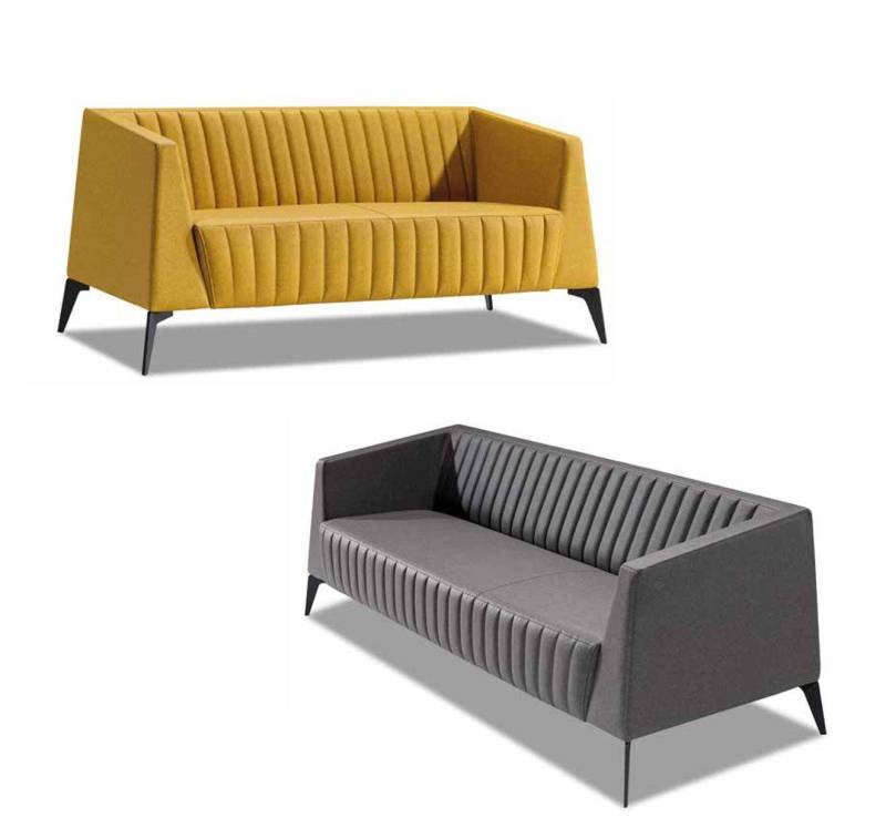 JVmoebel Polstergarnitur Luxus Sofagarnitur 3+3 Sitzer Leder Designer Moderne Möbel Sofa 2x 3, (2-tlg., 2tlg Sofagarnitur (Sofa 3+3 Sitzer), Made in Europa von JVmoebel