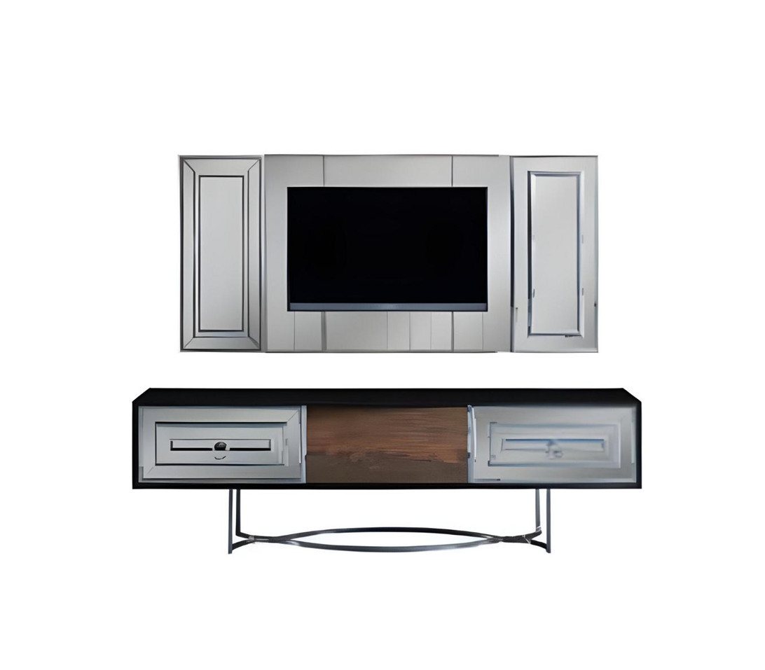 JVmoebel TV-Board Luxus Wohnwand TV-Ständer TV Rahmen Komplett Wohnzimmermöbel (2 St., TV-Ständer\TV Rahmen), Made in Europa von JVmoebel