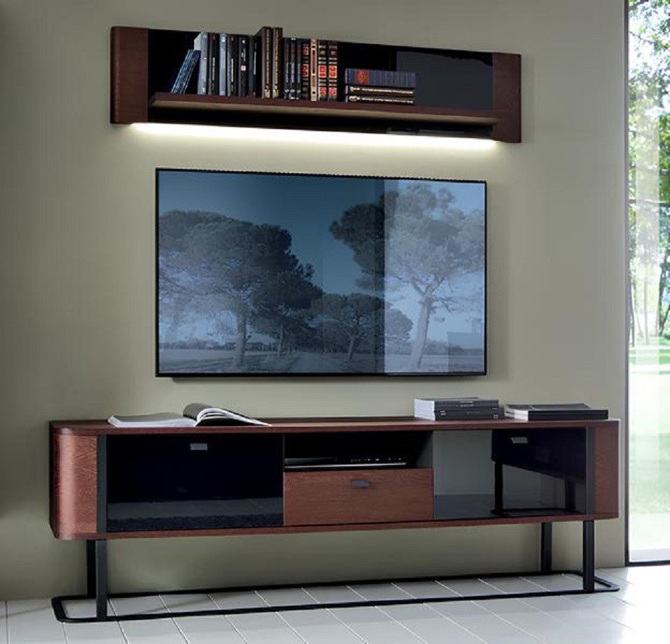 JVmoebel Wohnwand Modern Set TV-Lowboard Komplett Wandregal Einrichtung Wohnzimmer, (2-St., 2tlg. Wohnzimmer Set (TV-Lowboard + Wandregal)(TRK), Made in Europa von JVmoebel