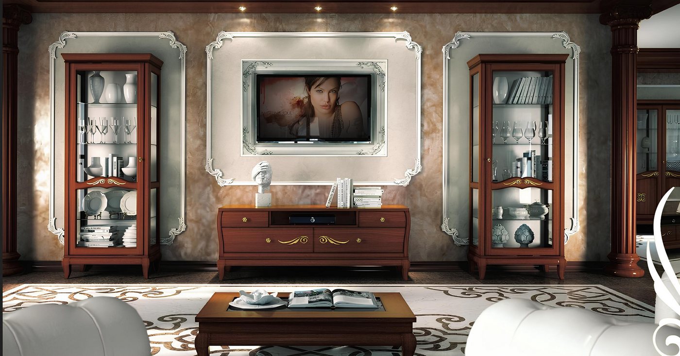 JVmoebel Wohnwand Modernes Designer-Wohnzimmer-Set in stilvollem Design, Made in Italy JVmoebel Wohnwand Modernes Designer-Wohnzimmer-Set in stilvollem Design, Made in Italy von JVmoebel