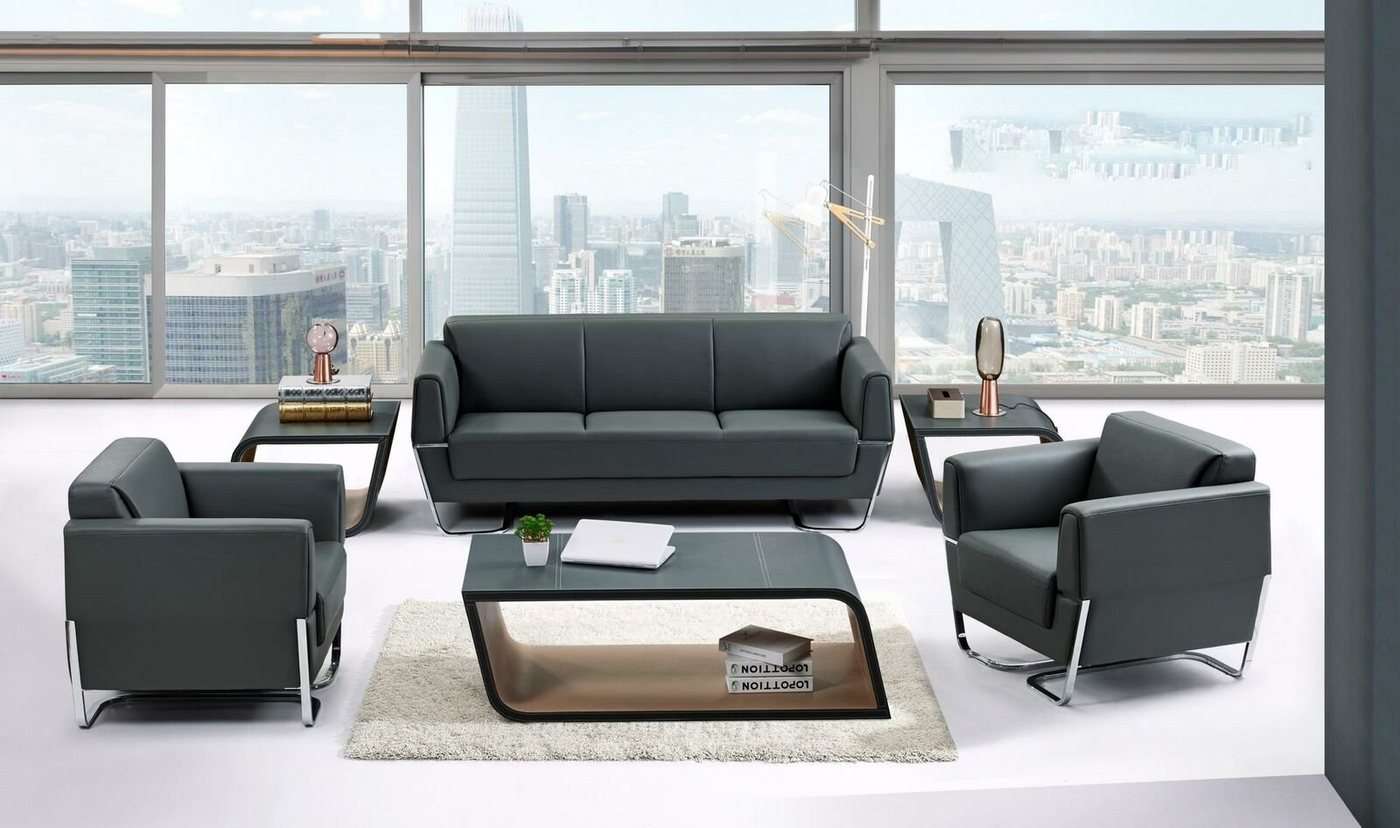 JVmoebel Wohnzimmer-Set Set Sofagarnitur 3+1+1 Couchtisch Beistelltisch Sofa Komplett Set, Made in Europa JVmoebel Wohnzimmer-Set Set Sofagarnitur 3+1+1 Couchtisch Beistelltisch Sofa Komplett Set, Made in Europa von JVmoebel
