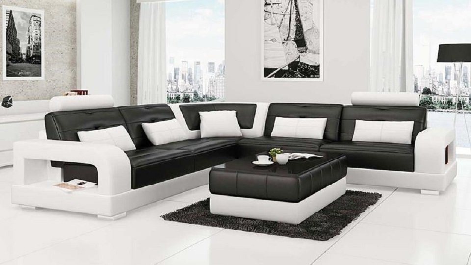 JVmoebel Wohnzimmer-Set Sofa Ecksofa + Couchtisch Polster LForm Sofa Design Wohnlandschaft von JVmoebel