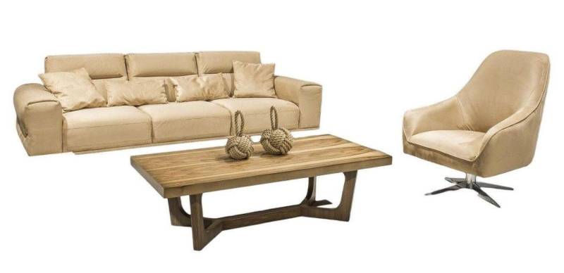 JVmoebel Polstergarnitur Sofagarnitur 3+1 Sitzer Couch Polster Couchtisch Sofa Tisch 3tlg. Set, (3-tlg., 1x 3-Sitzer + 1x 1-Sitzer + 1x Couchtisch), Made in Europa von JVmoebel