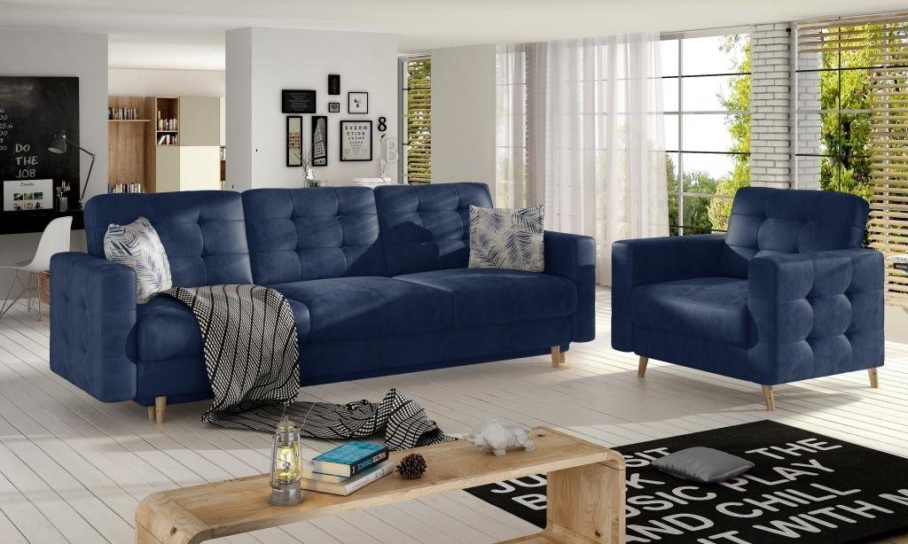 JVmoebel Wohnzimmer-Set Sofagarnitur 3+1 Sitzer Sitzpolster Leder Sofas Couchen Polster Sofa von JVmoebel