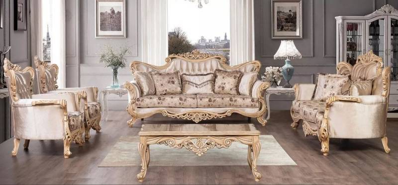JVmoebel Polstergarnitur 3+3+1+1 Sitzer Set mit Couchtisch, Sofa und stilvoller Polstergarnitur, Made in Europa von JVmoebel