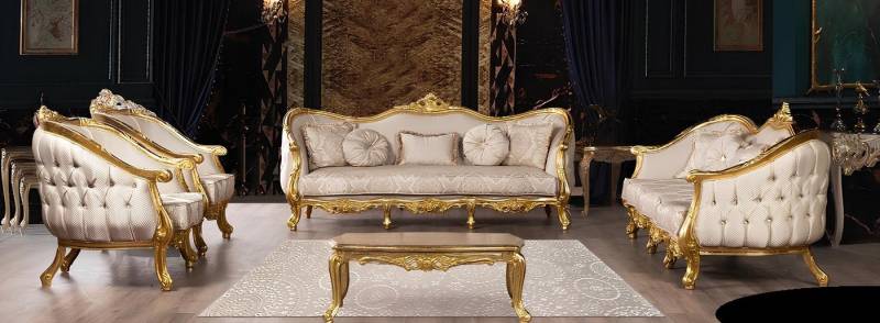 JVmoebel Polstergarnitur Sofagarnitur 3+3+1+1 Sitzer Couchtisch Sofa Sofas Sessel Sitz Luxus, Made in Europa von JVmoebel