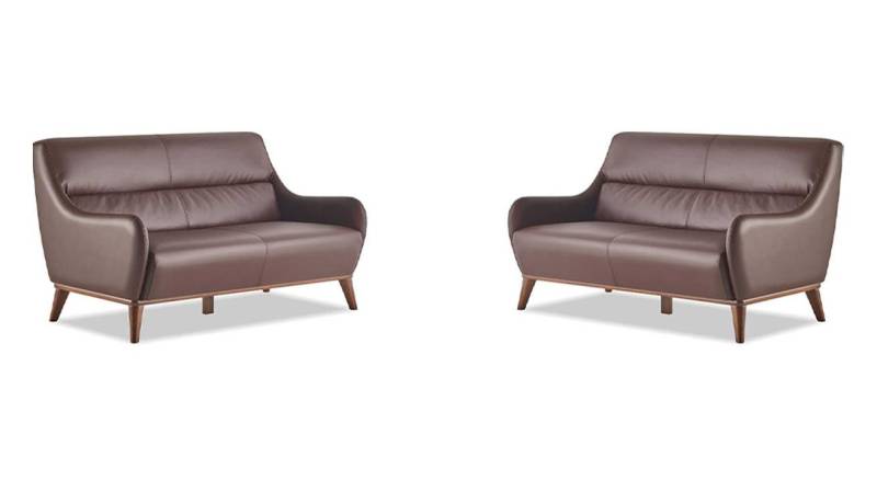 JVmoebel Sofa Sofas Braun Klassisch 2-Sitzer Couch Ledersofas Sitzmöbel Sofa-Set, 2 Teile, Made in Europa von JVmoebel
