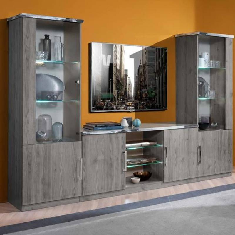 JVmoebel Wohnwand Wohnzimmer Set Bücherregal TV-Ständer Wandregal Wohnwände Holz Möbel, (3-St., 3 tlg.WOHNZIMMER SET (TV-STÄNDER+2 SCHRÄNKE), Made in Europa von JVmoebel
