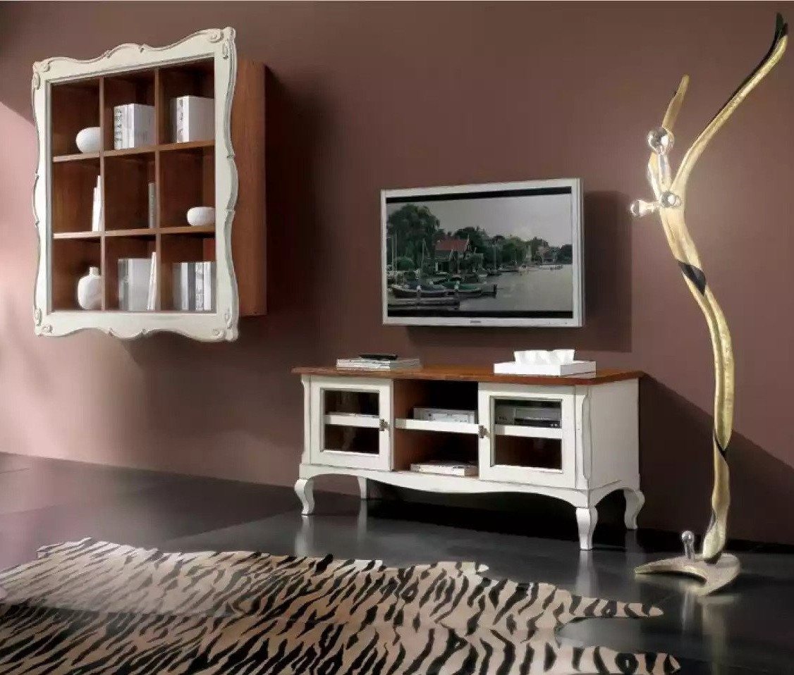 JVmoebel Wohnwand Wohnzimmer-Set: Klassische Wohnwand mit Wandschrank und Lowboard, (2-St., Nur Lowboard + Wandschrank), Made in Europa von JVmoebel