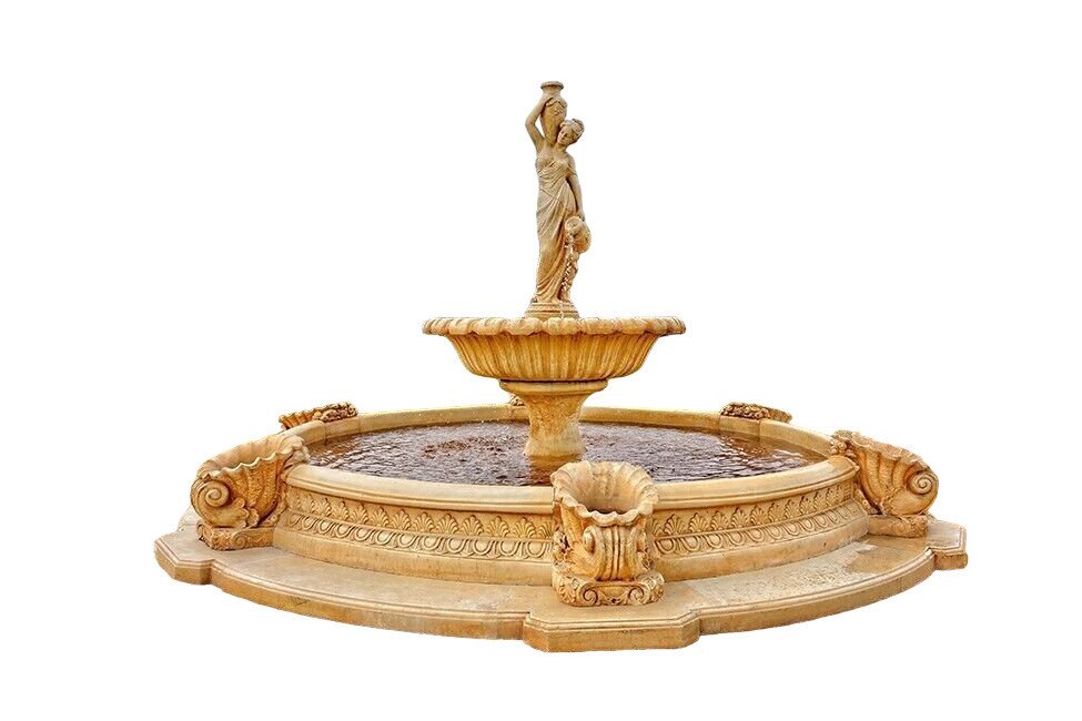 JVmoebel Gartenbrunnen Springbrunnen Becken Fontäne Zierbrunnen XXL Garten Deko, (1 tlg), Made in Europa von JVmoebel