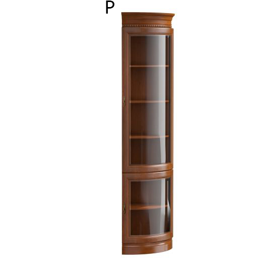 Klassische Schrank Vitrine Eckschrank Vitrinen Vitrinenschrank Model BA-11 von JVmoebel