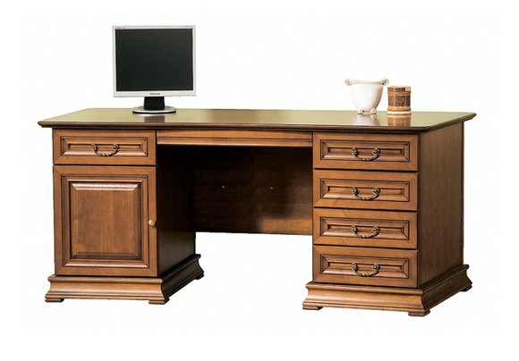 Klassische Schreibtisch Büromöbel Tisch Büro Chef Schreibtische Echtholz - SE-S von JVmoebel