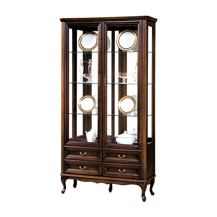 Klassische Vitrine Schrank Italienische Möbel Vitrinenschrank Vitrinen Neu von JVmoebel