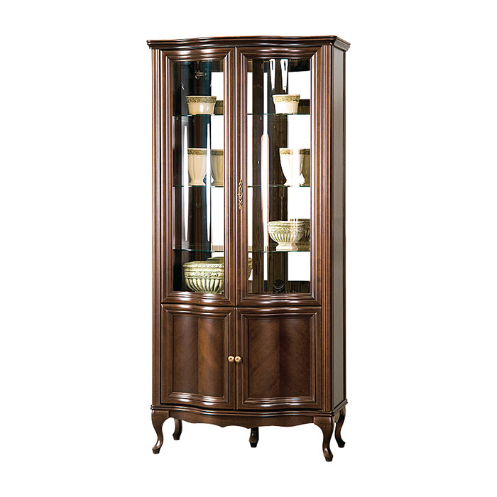 Klassische Vitrine Schrank Italienische Möbel Vitrinenschrank Vitrinen Neu von JVmoebel