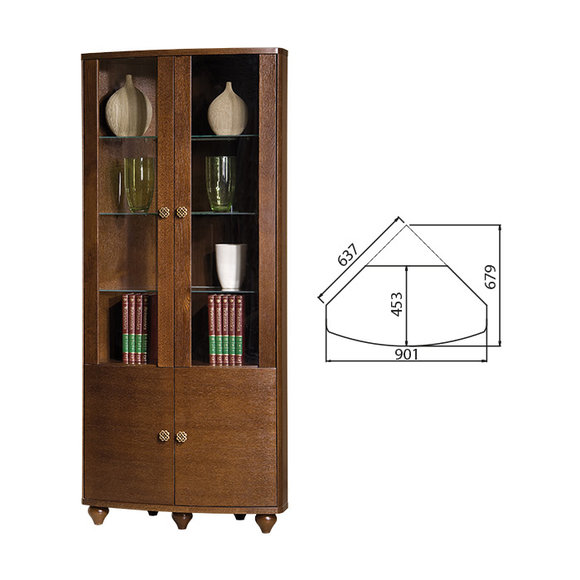 Klassische Vitrine Vitrinenschrank Vitrinen Glasschrank Schrank - Model F-WN von JVmoebel