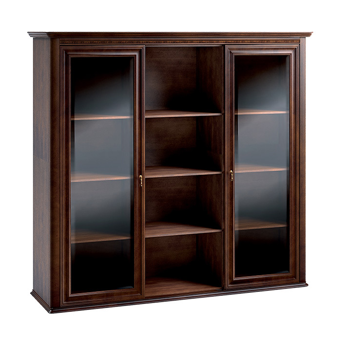 Klassischer Schrank Aufsatz Vitrinen Vitrinenschrank Vitrine Glasschrank V-RTV von JVmoebel