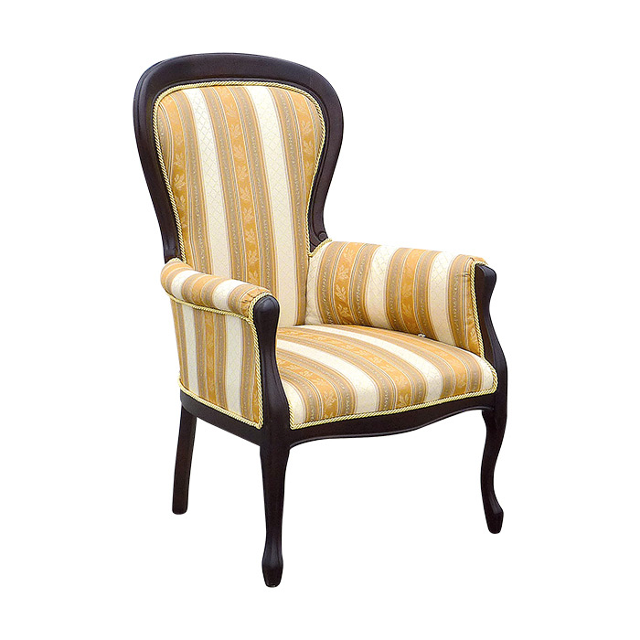 Klassischer Stühle Polster Textil Stoff Leder Sessel Stuhl Königlich - Model W1 von JVmoebel
