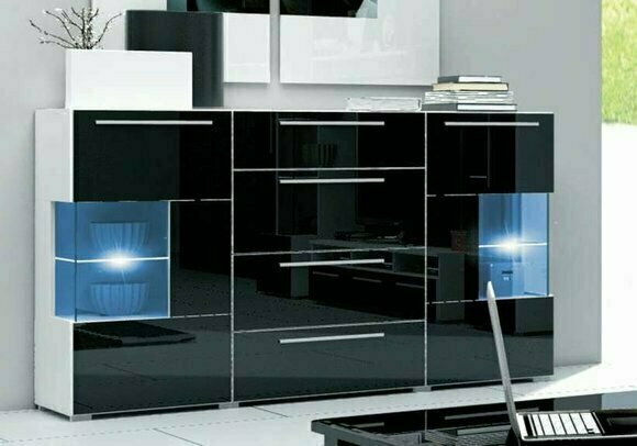 Kommode Hochglanz Designer Kommoden Highboard Sideboard ROMA von JVmoebel