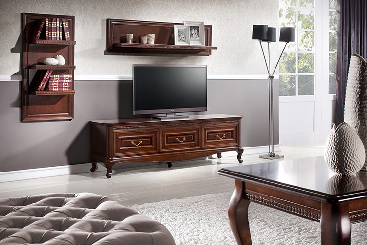 Komplett Wohnzimmer Klassisch Couchtisch Regal RTV Tisch Regal Kommode - Verona von JVmoebel