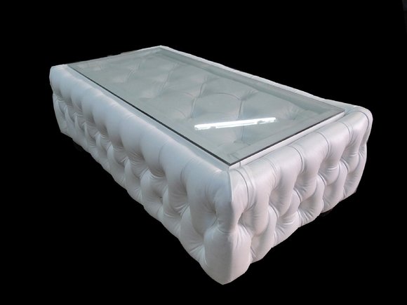 LAWA Couchtisch Tisch Tische Glastisch Chesterfield Möglich: Leder von JVmoebel