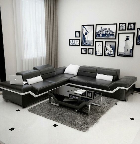 LEDERSOFA XXL WOHNLANDSCHAFT COUCH DESIGN SOFA ECKSOFA NEW YORK I LEDERSOFA XXL WOHNLANDSCHAFT COUCH DESIGN SOFA ECKSOFA NEW YORK I von JVmoebel
