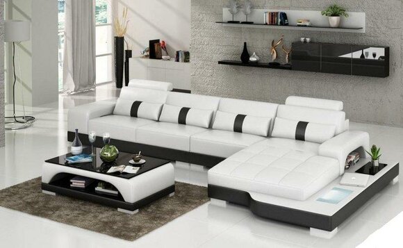 Leder L Form Wohnlandschaft Couch Big XXL Sofa Polster Ecke Garnitur Neuer W/S von JVmoebel