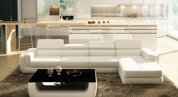 Leder L Form Wohnlandschaft Couch Big XXL Sofa Polster Ecke Garnitur von JVmoebel