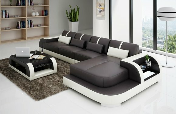 Leder L Form Wohnlandschaft Couch Big XXL Sofa Polster Ecke Garnitur von JVmoebel