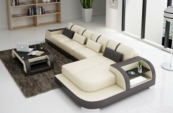 Leder L Form Wohnlandschaft Couch Big XXL Sofa Polster Ecke Garnitur von JVmoebel