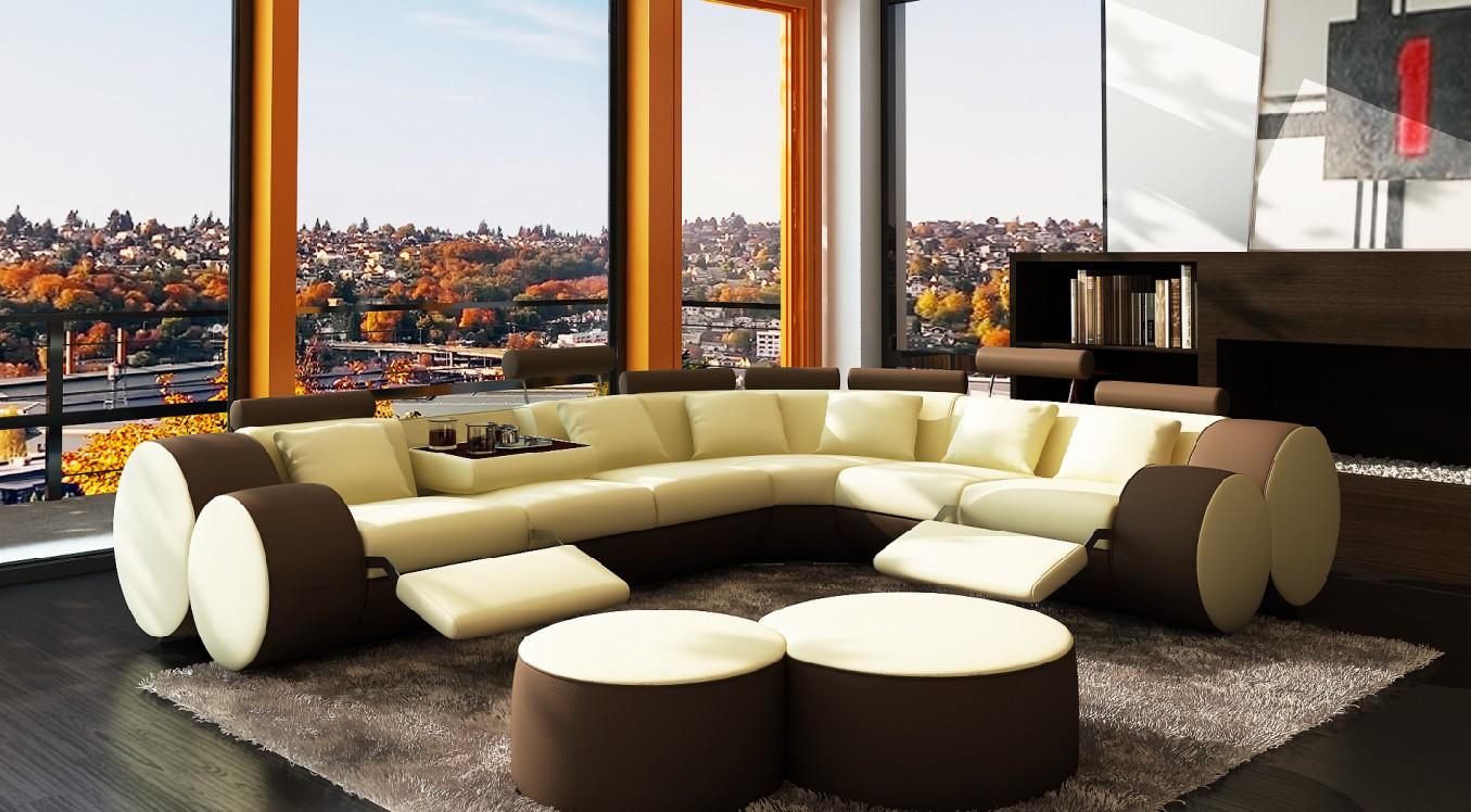 Ledersofa Design Ecksofa Madrid mit Relaxfunktion Ledersofa Design Ecksofa Madrid mit Relaxfunktion von JVmoebel