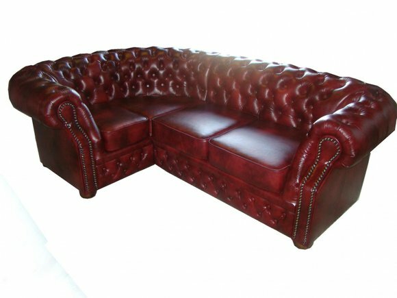 Ledersofa Ecksofa CHESTERFIELD SOFA "OXFORD SOFA" (ST) von JVmoebel