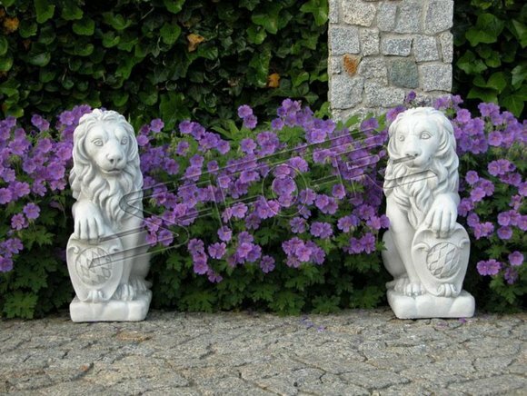 Löwe Gartenfigur Terrassen Garten Skulptur Figuren Skulpturen Statuen von JVmoebel