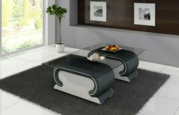 Modell Vigo Glastisch Tische Couch Sofa NEU Designer Ledertisch Couchtisch Tisch von JVmoebel