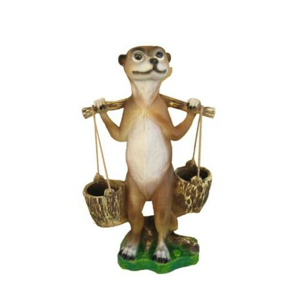 Modern Design Frettchen Garten Kunststoff Skulptur 60cm Statue Dekoration von JVmoebel