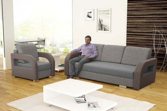 Schlafsofa Klappcouch 3-Sitzer Schlaffunktion + Bettkasten Couch Design Schlafsofa Klappcouch 3-Sitzer Schlaffunktion + Bettkasten Couch Design von JVmoebel