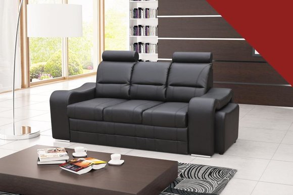 Schlafsofa Klappcouch 3-Sitzer Schlaffunktion + Bettkasten Couch Sofa von JVmoebel