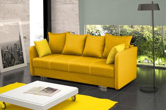 Schlafsofa Klappcouch 3-Sitzer Schlaffunktion + Bettkasten Couch Sofa von JVmoebel