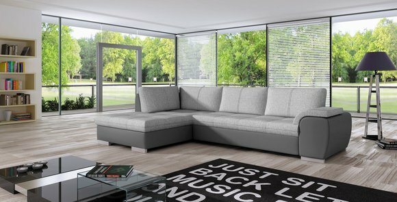 Sofa Schlafsofa Designer Sofa mit Bettfunktion + Bettkasten Ecksofa Couch von JVmoebel
