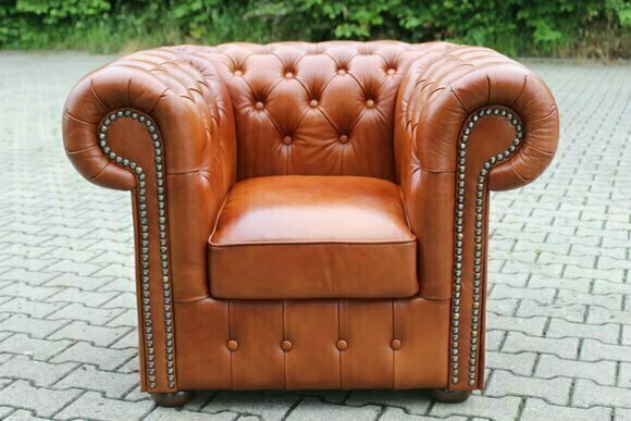 Sofagarnitur 1 Chesterfield Sessel Sofa Couch Ledersofa Garnitur Neu Sofort lieferbar NAPOLI SESSEL von JVmoebel
