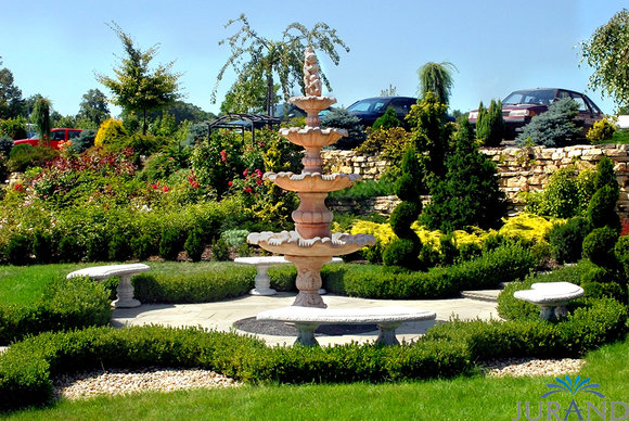 Springbrunnen Fontäne Zierbrunnen Garten 1029 Deko Brunnen 230 cm von JVmoebel