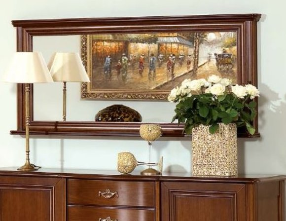 WANDSPIEGEL HOLZRAHMENSPIEGEL RAHMEN RECHTECKIGER SPIEGEL DESIGNER von JVmoebel
